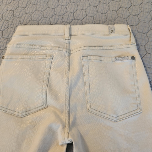 Unique 7 for All Mankind White Skinny Jeans: size 27 - Picture 8 of 14